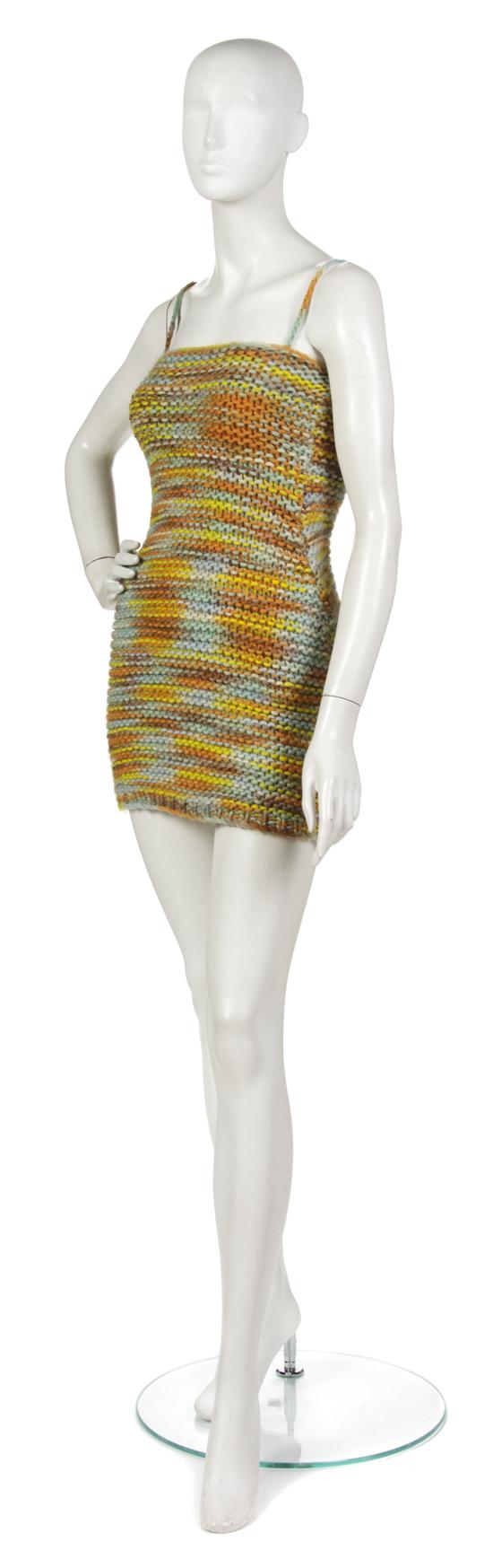 A Todd Oldham Multicolor Knit Mini