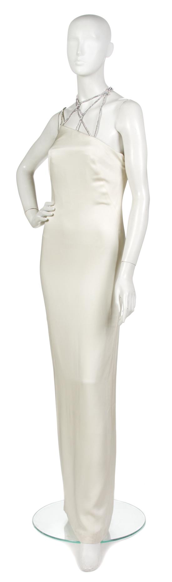 A Gianni Versace Cream Silk Gown 155ae8