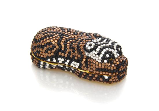 A Judith Leiber Multicolor Crystal Tiger