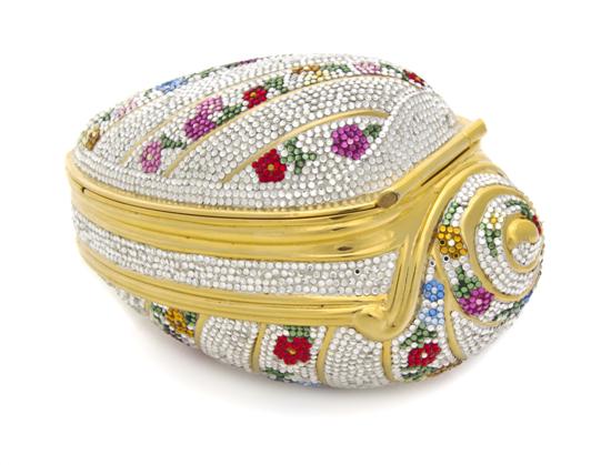 A Judith Leiber Multicolor Crystal Floral