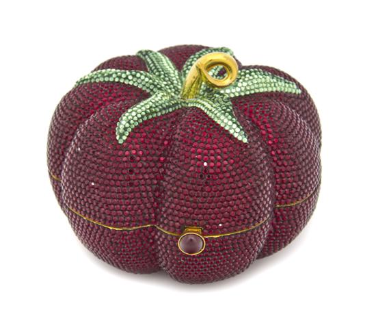 A Judith Leiber Dark Red and Green