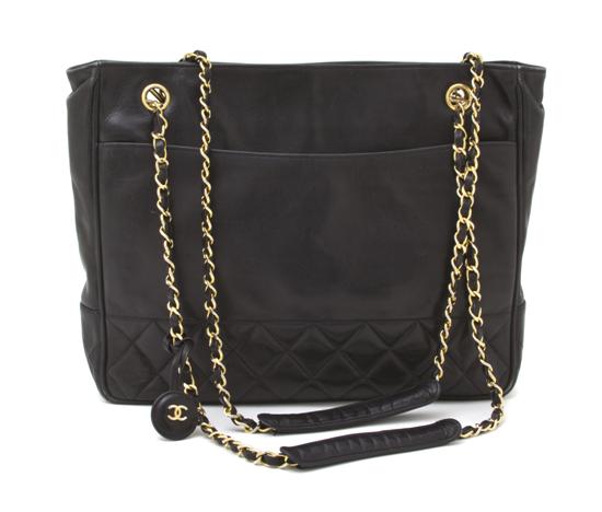 A Chanel Black Leather Shoulder 155b89