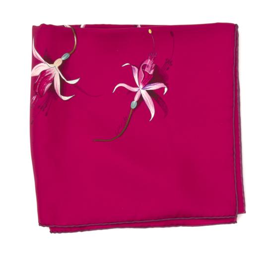 An Hermes Silk Scarf in a Fleurs 155bb0
