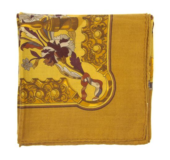 An Hermes Cashmere Scarf in a Copeaux  155bb7