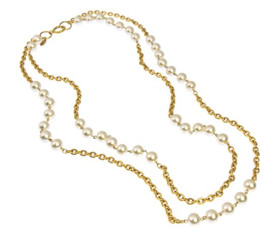 A Chanel Double Strand Goldtone 155be6