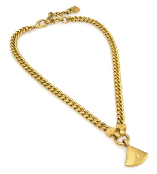 A Karl Lagerfeld Goldtone Necklace.