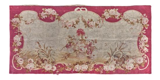 An Aubusson Wool Panel centered
