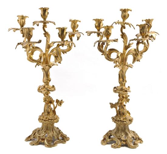 A Pair of Louis XV Style Gilt Bronze 155c5e