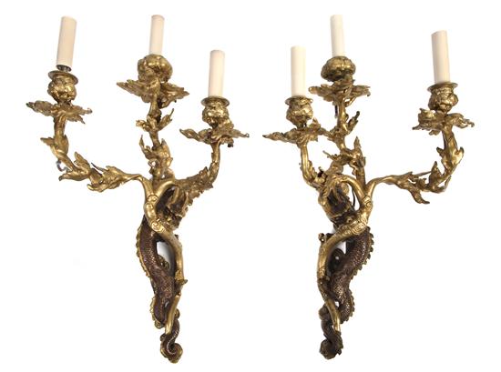 A Pair of French Gilt and Patinated 155c83