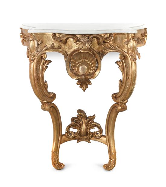 A Louis XV Style Giltwood Console 155c7b