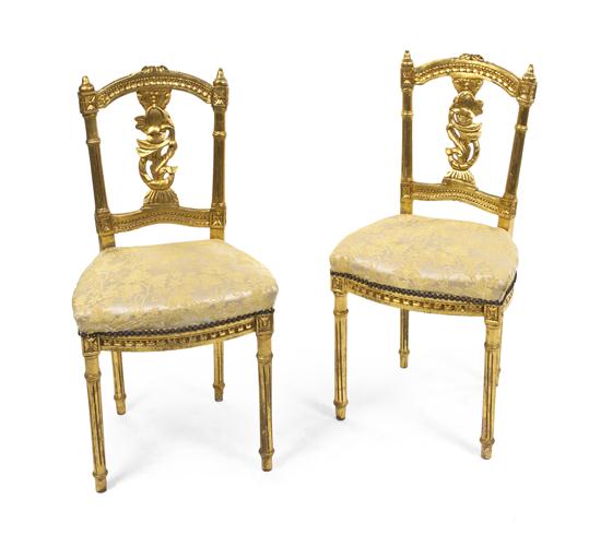  A Pair of Louis XVI Style Giltwood 155c8f