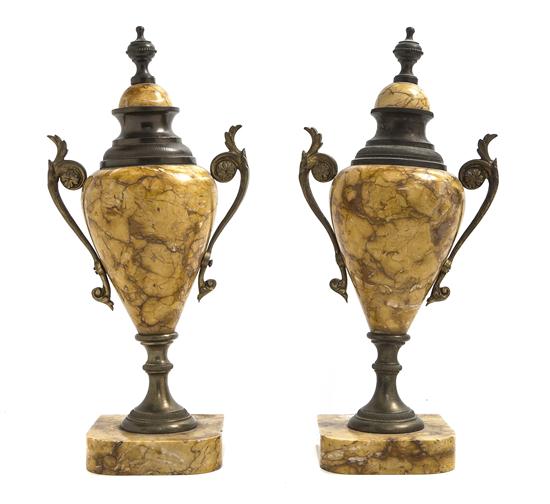  A Pair of Gilt Metal Mounted Sienna 155c99