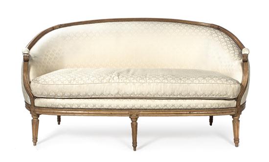 A Louis XVI Style Upholstered Canape