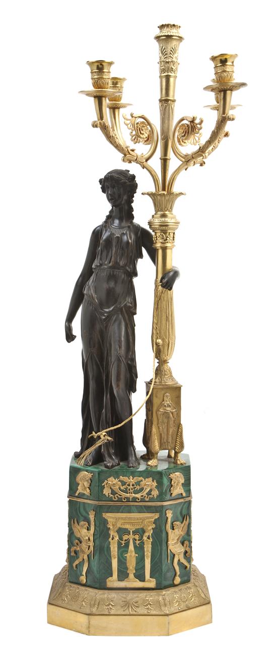 An Empire Patinated Gilt Bronze 155cb1