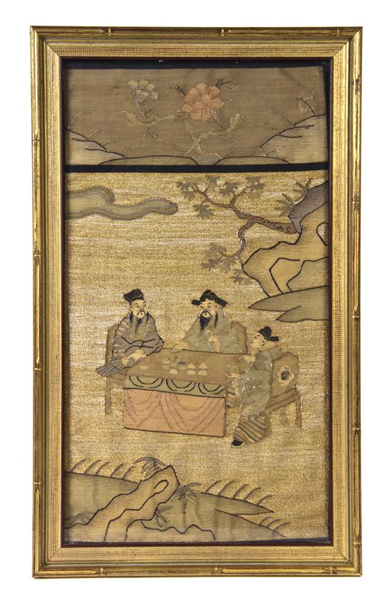 A Pair of Chinese Kesi Panels each