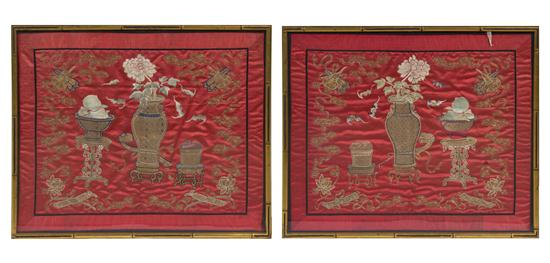 *A Pair of Chinese Embroideries