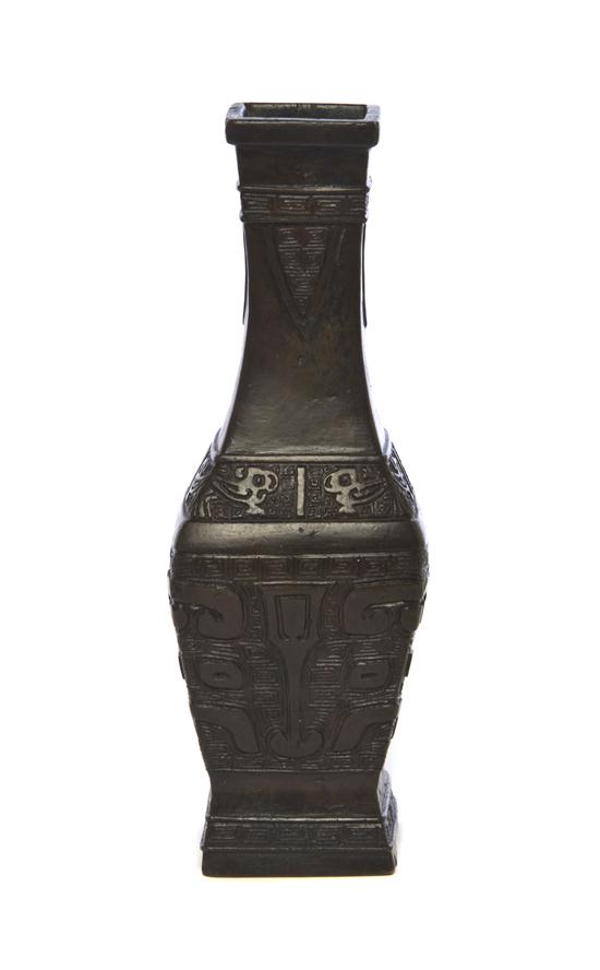 A Chinese Bronze Baluster Vase