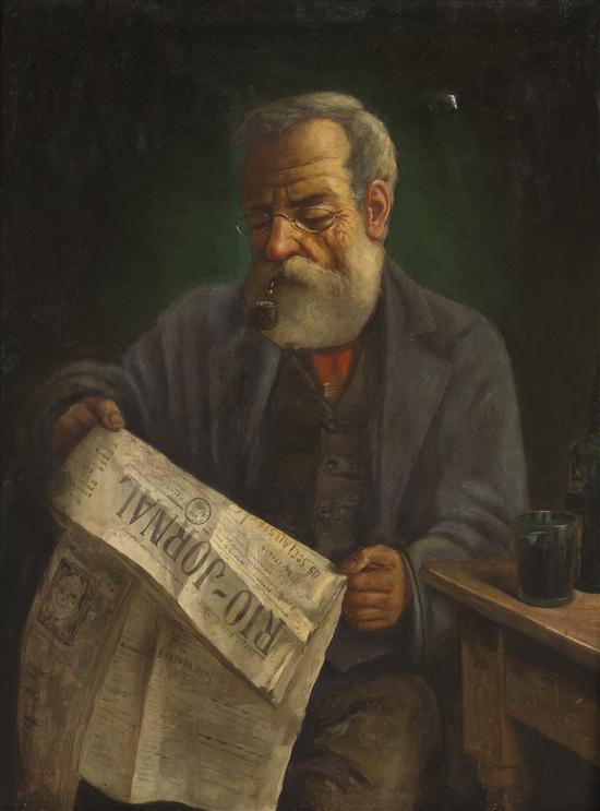 Bentoni Filho (20th century) Man Reading