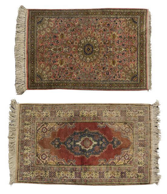 Two Persian Wool Mats each with 15369b