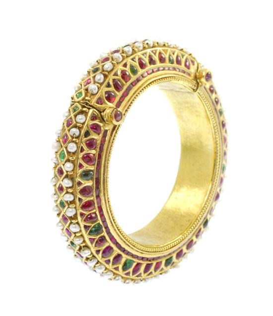  A Gold Ruby Emerald and Pearl 1536af