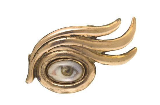 A Yellow Gold Lovers Eye Pin Early