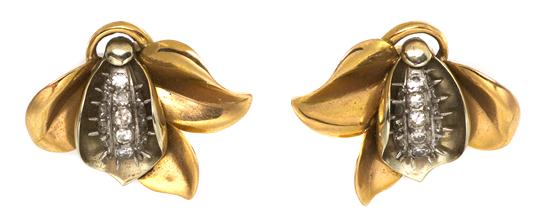 *A Pair of Retro Gold and Diamond