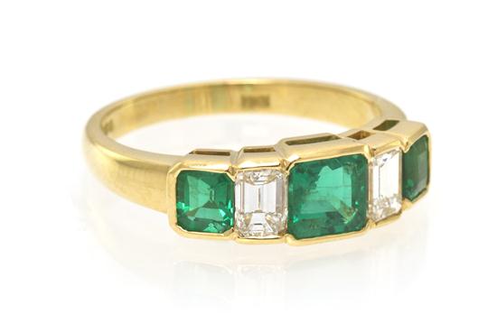 An 18 Karat Yellow Gold Emerald 153764