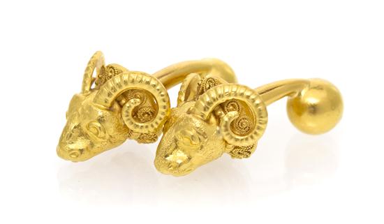 A Pair of 18 Karat Yellow Gold 153783