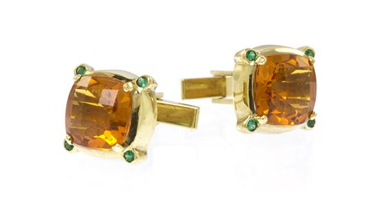 A Pair of 14 Karat Yellow Gold