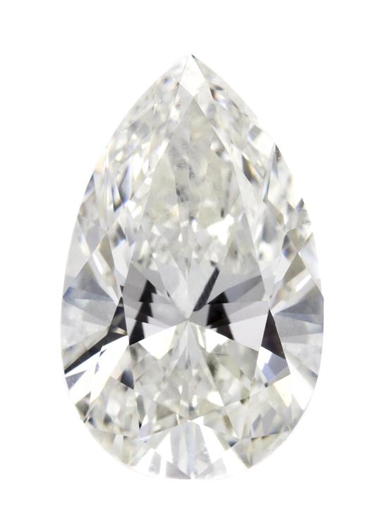 A Loose Pear Shape 3.52 Carat Diamond