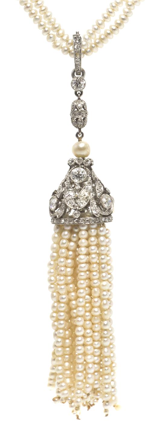  A Belle Epoque Natural Pearl and 1537a0