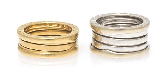 *Two 18 Karat Gold Rings Bulgari