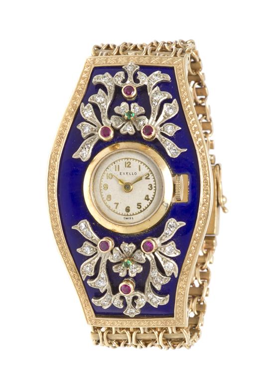  A 14 Karat Yellow Gold Enamel 1537db