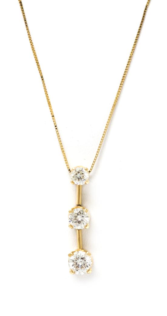 A 14 Karat Yellow Gold and Diamond 1537d9