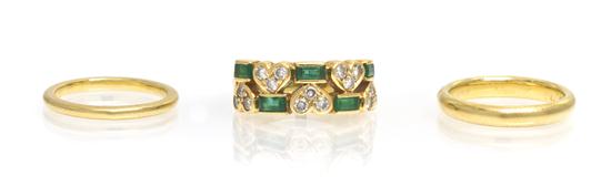 *An 18 Karat Yellow Gold Emerald and