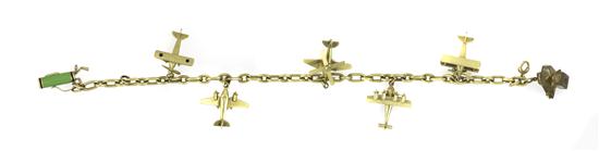  A 14 Karat Yellow Gold Charm Bracelet 153862