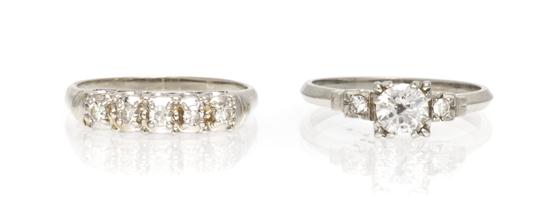  A Set of 14 Karat White Gold and 153875