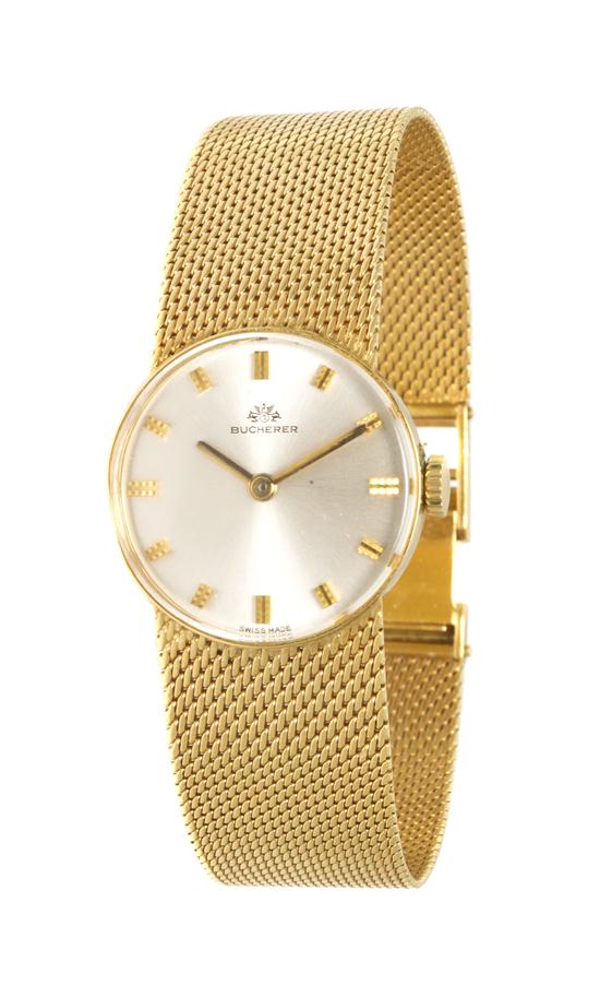 An 18 Karat Yellow Gold Wristwatch