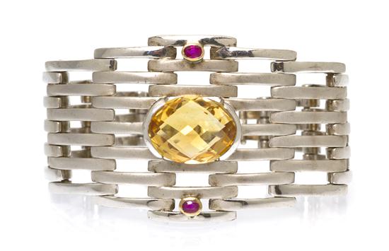 A Sterling Silver Citrine and Ruby 1538a7
