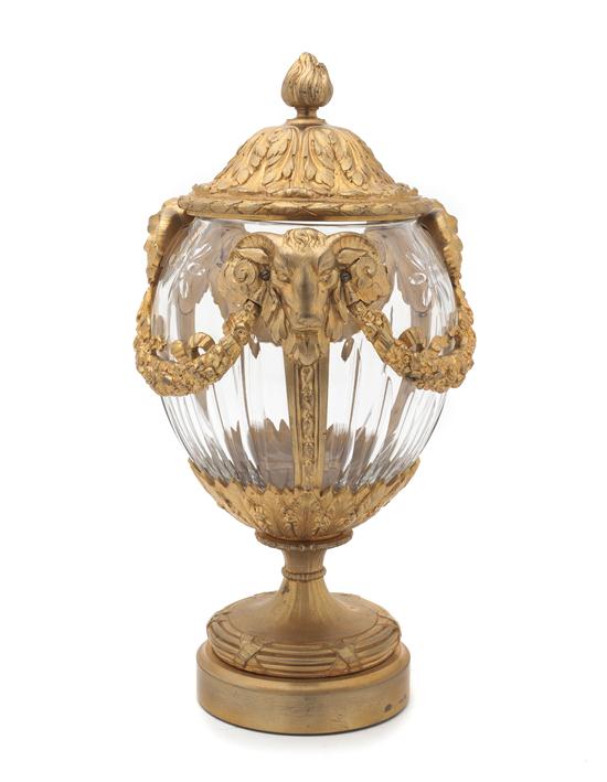 A Continental Cut Glass and Gilt