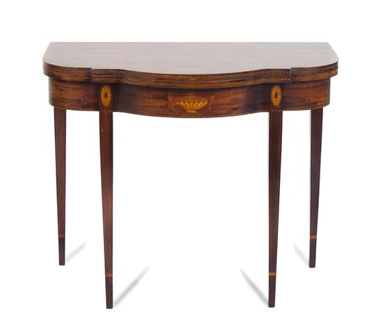 A Sheraton Style Mahogany Games Table