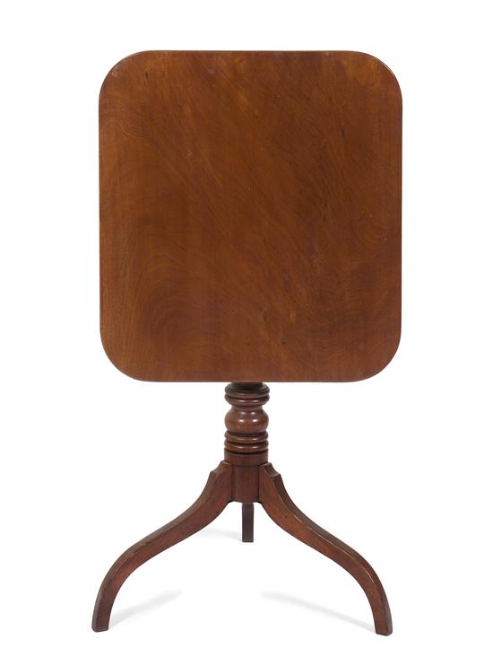 A Regency Mahogany Tilt-Top Tea