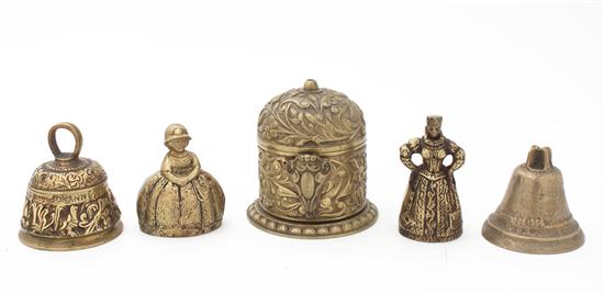 A Group of Five Brass Articles comprising