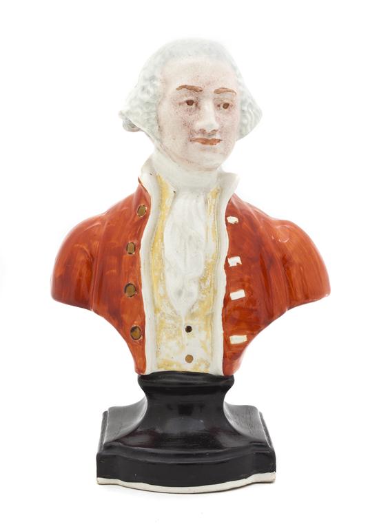 A Staffordshire Pottery Bust of
