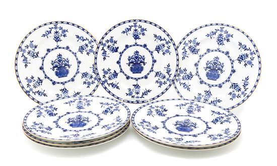 A Set of Eight Royal Doulton Blue 153a25