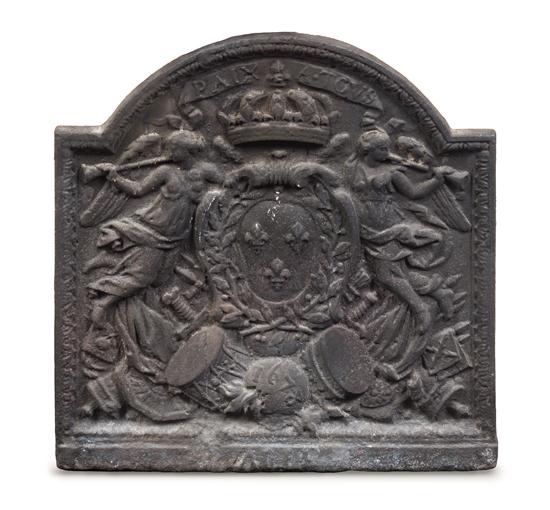 A 17th Century Cast Iron Fireback 153a49