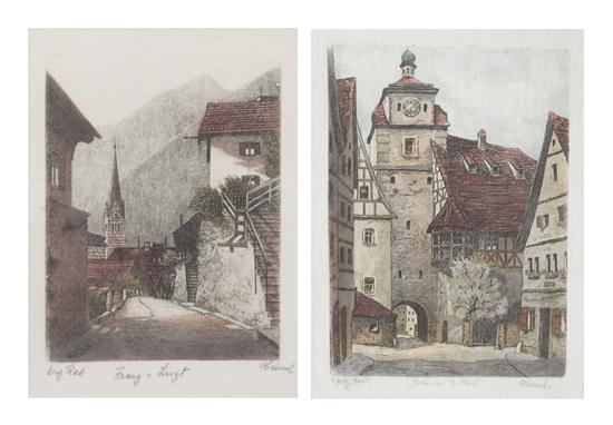 A Pair of Austrian Etchings on 153a44