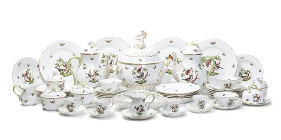 A Herend Porcelain Dinner Service for