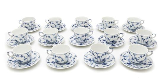 A Set of Fourteen Royal Copenhagen