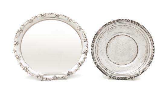 Two Sterling Silver Trays one having 153b1e